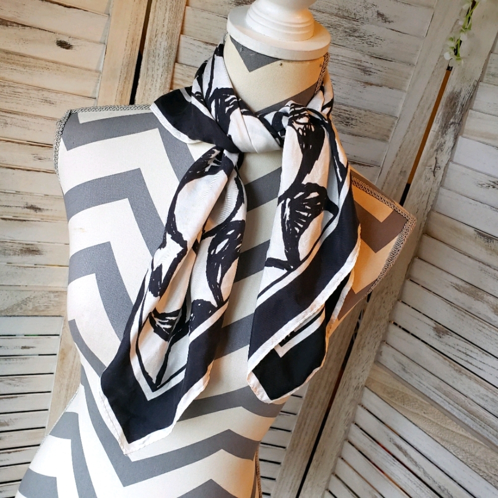 Authentic coach signature silk scarf